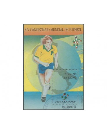 B86 CAMPEONATO MUNDIAL DE FUTEBOL  1990 - 8213  CARIMBADO